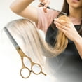 thumbnail image 2 of Unique Bargains 1 Pc Portable Tooth Shears Hair Cutting Scissors for Hair Styling Gold Tone Silver Tone, 2 of 6