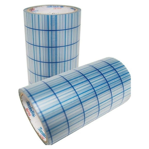 TransferRite Ultra Clear Medium Tack Transfer/Application Tape w/Grid, 12" x 100yd Roll