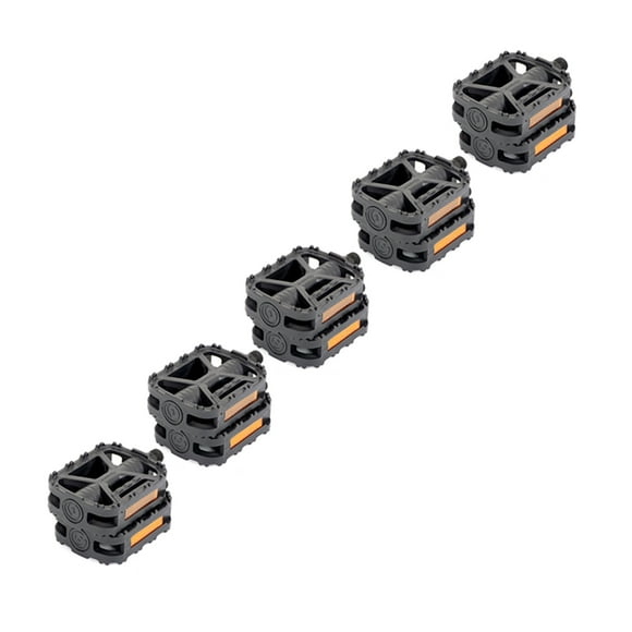 Paquete de 5 Pedales Para Bicicleta Mtb TPX De Plástico 9/16 Con Reflejante