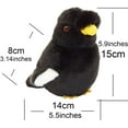 thumbnail image 2 of Realistic Crested Myna Bird Stuffed Animal Plush Toy, Lifelike Crested Myna Animal Plushies, Simulation Animals Doll, 2 of 8