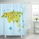 thumbnail image 1 of ABPHQTO Red Map of Eur Kids Camel Woodland World Cortina de ducha 160x180 cm, 1 of 1