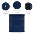 thumbnail image 3 of Teamson Home Glancy Removable Corner Wall Cabinet with Faux Louvered Door, Navy, 3 of 8