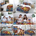 thumbnail image 6 of Blue Red Yellow Bedding 3 Piece Duvet Cover Set Twin Size, Modern Colored Rainbow Stained Glass Soft Microfiber Comforter Cover with Zipper Closure & Pillowcases, Wrinkle & FadeResistant Quilt Cover, 6 of 9