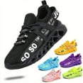 thumbnail image 1 of Ultra-Lightweight Comfort Fit Running Shoes - Breathable, Non-Slip, Wear-Resistant, and Color-Blocking Design for All-Season Outdoor Travel, Walking, and Sports - Fabric Upper, Rubber Sole, and Soft I, 1 of 5
