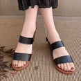 thumbnail image 1 of Sandalias planas cómodas Sandalias planas de moda para mujer Punta abierta para recorrido por la playa, 1 of 9