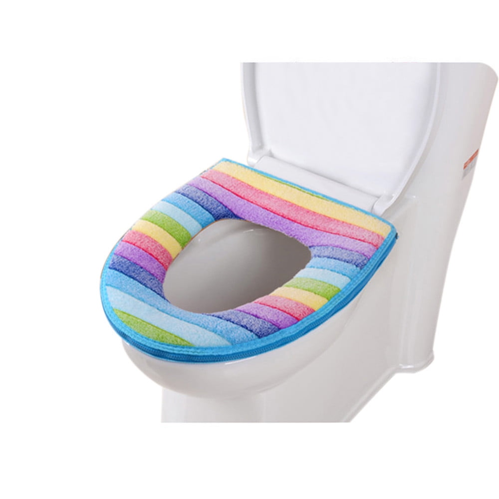 Details about    Soft Bathroom Toilet Seat Closestool Washable Warmer Mat Cover Pad Cushion 