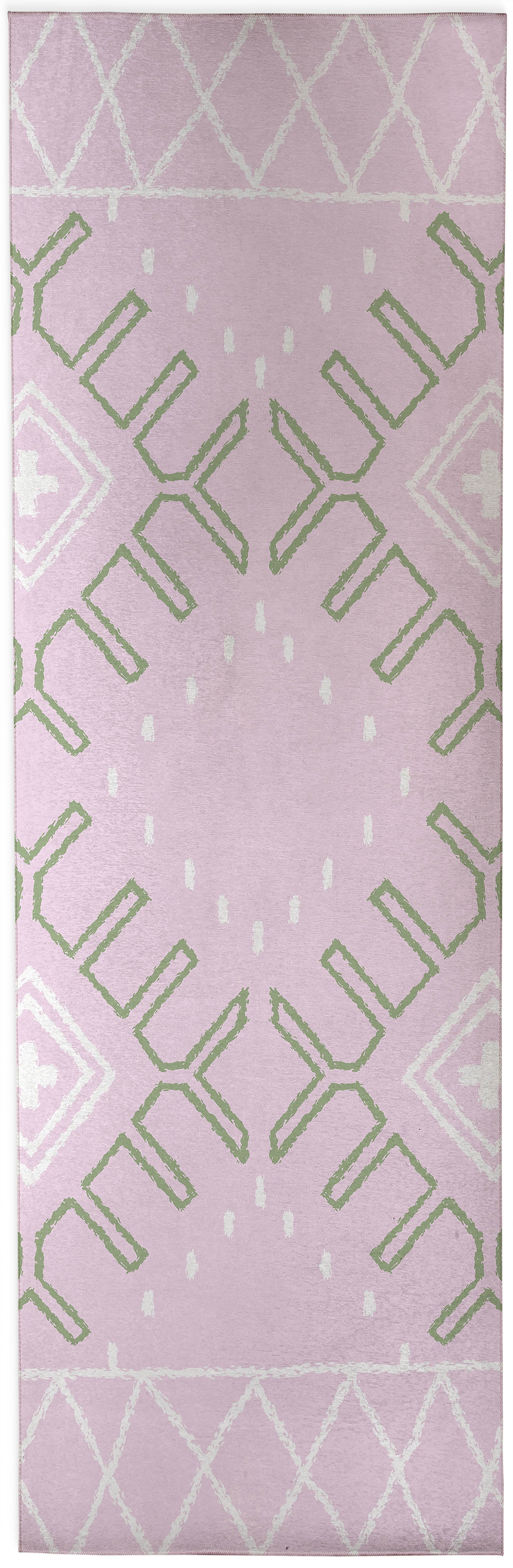 MOROCCAN DIAMOND LIGHT PINK Kitchen Mat By Kavka Designs
