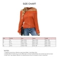 thumbnail image 4 of Blusa con hombros descubiertos, manga larga, Color puro, Tops casuales de moda para mujer, 4 of 4