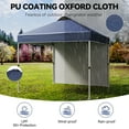 thumbnail image 4 of Pinypikaka 10x10 Pop Up Canopy with 1 Side Wall, Patio Tent for Outdoor Events, Commercial Instant Shade Canopy with Vented Roof for Patio Outdoor, Case, 8 Stakes, 4 Ropes, 4 Sandbags, 4 of 8