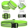thumbnail image 2 of 6 Pcs Reflective Tape Reflective Safety Belt Light PT Belt High Visibility Reflective Belt for Arm, Wrist, Ankle, Leg Running (Orange, Green), 2 of 5