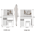 thumbnail image 2 of 41" Large Size Left Drawer Desktop Vanity Table+Cushioned Stool, Extra Large Touch Control LED Mirror,, 2 of 9