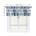 thumbnail image 2 of Drapery Wear Rod Short Curtain 54x18in Filter With Light Feature For Easy Installation Rod Free For Bedroom Kitchen Bathroom\r\n Aliceblue Geometric Patterns_2, 2 of 7