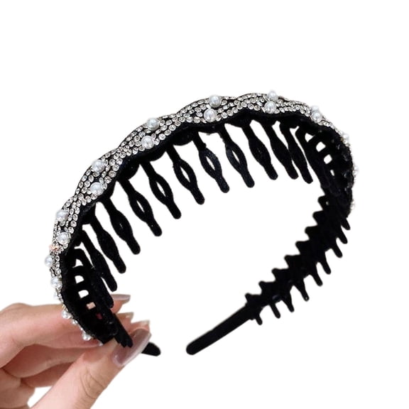 Head Bands for Women's,2025 U Shape Fashion Tooth Headband, Zig Zag High Hair Non Slip, Reversible Korean Headbands with Teeth