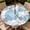 Blue and White Floral, variant on Round Outdoor Tablecloth with Zipper and Umbrella Hole, Fitted Table Cloth with Elastic, Oil Waterproof Tablecover for Patio Picnic Camping Garden Fits 45"-48" Round Table, Mandala