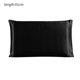 thumbnail image 1 of Funda de almohada de seda de morera Funda de almohada transpirable de 2 lados Funda de almohada de color sólido para la piel del cabello, Negro, 51x91cm kenally HA003379-28, 1 of 7