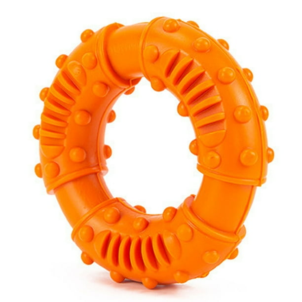 Juguete de molienda de dientes de goma para perros, juguete de molienda de dientes de goma para perros, anillo para masticar para perros, juguete compacto y ligero Jadeshay A