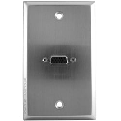 Svga Wall Plate - 1x SVGA Stainless Steel Wallplate