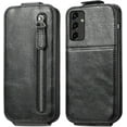 thumbnail image 3 of Zipper Wallet Case for Samsung Galaxy A14 5G with Card Holder Slot, PU Leather Adjustable Kickstand Flip Handbag Phone Cover for Samsung Galaxy A14 5G SDLL Black, 3 of 14
