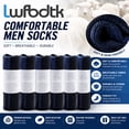 thumbnail image 5 of LWFBDTK Men's Ankle Running Socks, 6-Pairs, Low Cut Cushioned Socks with Arch Support, Moisture Wicking, Size L (9-12.5), Blue, 5 of 7