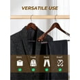 thumbnail image 5 of HOUSE DAY Wide Shoulder Wooden Hangers, 6 pcs Wood Suit Hangers with Non Slip Pant Holder, Walnut, 5 of 9