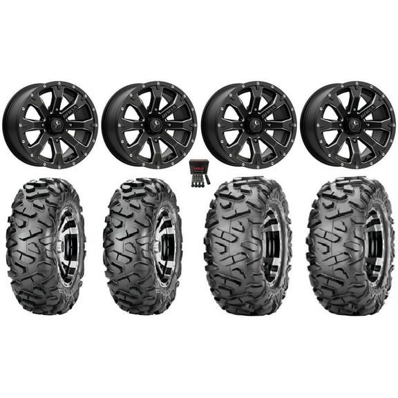 MSA Bounty 14" Wheels Black 26" BigHorn Tires Yamaha Viking Wolverine YXZ1000R CFMoto ZForce 950 UForce 1000