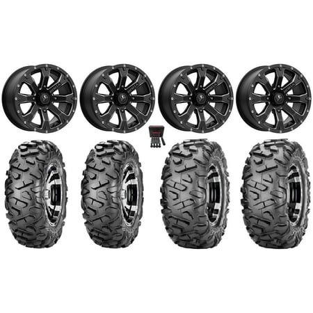 MSA Bounty 14 Wheels Black 26 BigHorn Tires Can-Am Commander Maverick Renegade Outlander Defender