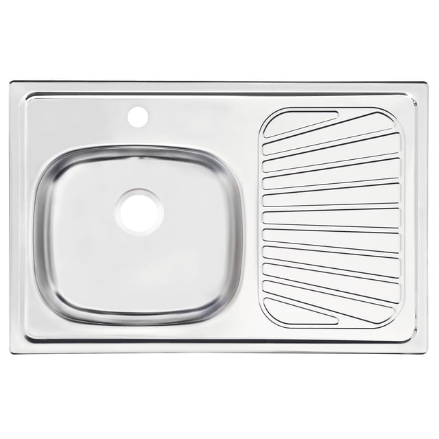 Fregadero con Cubeta Izquierda de Empotrar Tramontina Standard 80x52x12.5 cm