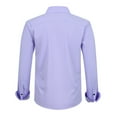 thumbnail image 5 of Men's Stretch Dress Shirt Comfort Fit Long Sleeve Formal Business Casual Button Down Shirt Breathable Fabric Relaxed Fit Plus Size Mens Summer Lightweight Pullover Tee Shirts, 5 of 5