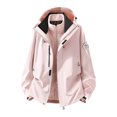 thumbnail image 7 of Jerdar Men's 3-in-1 Waterproof Windproof Hooded Jacket, Detachable Fleece Liner Outdoor Shell Coat, Polyester Blend Multi Zip Pocket Hiking Outerwear, 7 of 7
