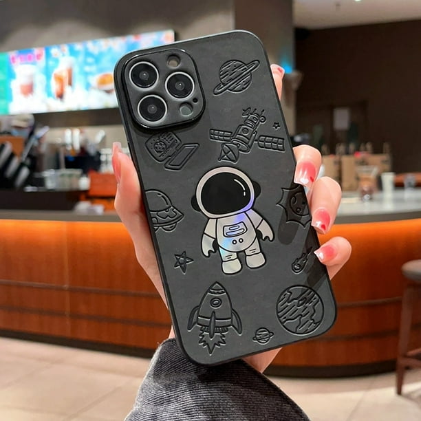 Funda de teléfono de lujo con astronauta Cortex para iPhone, 15, 14, 13, 12, 11 Pro Max, Ultra, 7, 8 Plus, X, Xs, XR Max, fundas de parachoques láser