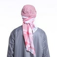 thumbnail image 4 of Scarf Retro Nation Style Stitching Color Men Breathable Arab Head Scarf for Daily Life, 4 of 8