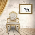 thumbnail image 3 of Walters, Jan 18x13 Gold Ornate Wood Framed with Double Matting Museum Art Print Titled - Black Horse, 3 of 4