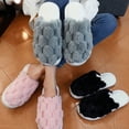 thumbnail image 5 of CHICVOMEY Slippers for Women Men Warm Memory Foam House Slippers Cozy Soft Lightweight Indoor House Shoes Fuzzy Slip-On Slippers, 5 of 7