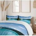 thumbnail image 6 of Ambesonne Landscape Duvet Cover Sets, Canadian Lake Castle, 2-Queen, Turquoise Green, 6 of 7