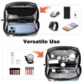 thumbnail image 6 of Christmas Digital Pouch with Oxford Fabric, Waterproof Electronic Organizer Travel Case, Cord and Cable Organizer, Canvas Storage Box Small, Hard Drive Bags Included - 5.9x9.44x3.14 in, 6 of 6