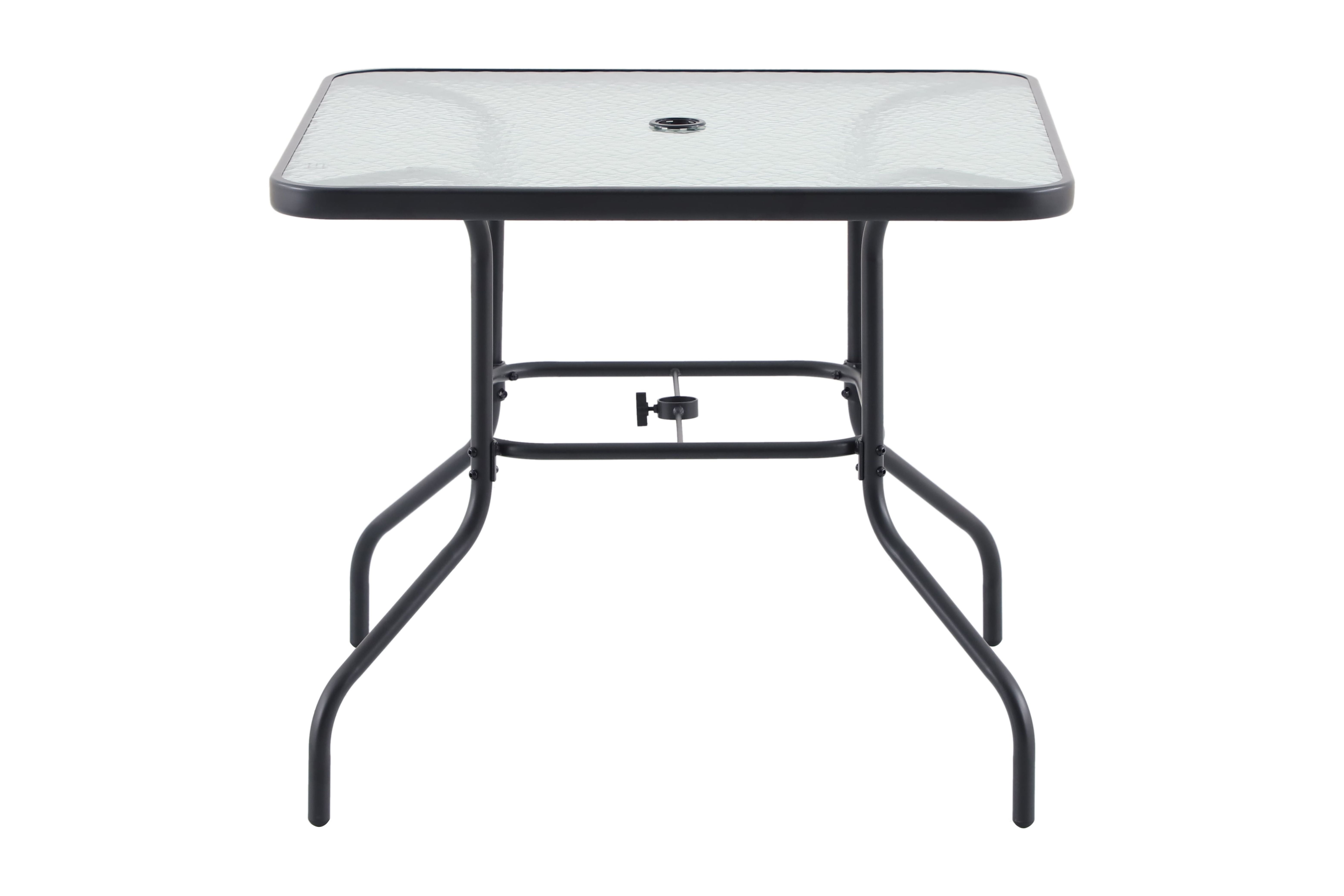 (2 pack) Mainstays Albany Lane 5-Piece Steel Outdoor Patio Dining Set with Umbrella Hole, Black