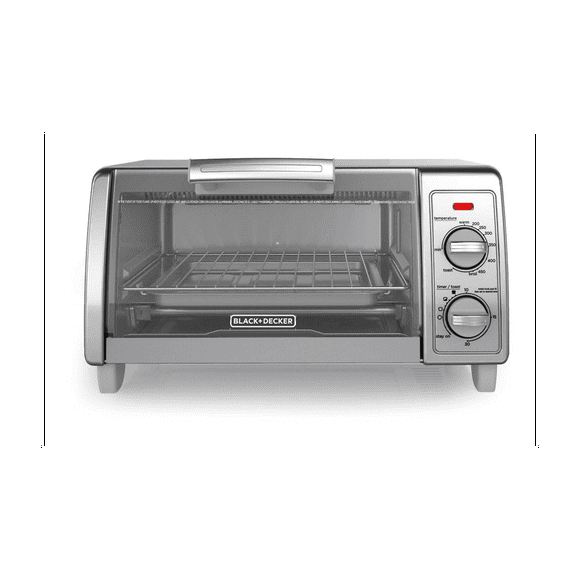 Black & Decker Toaster Oven with Natural Convection, Stainless Steel, 4-Slice