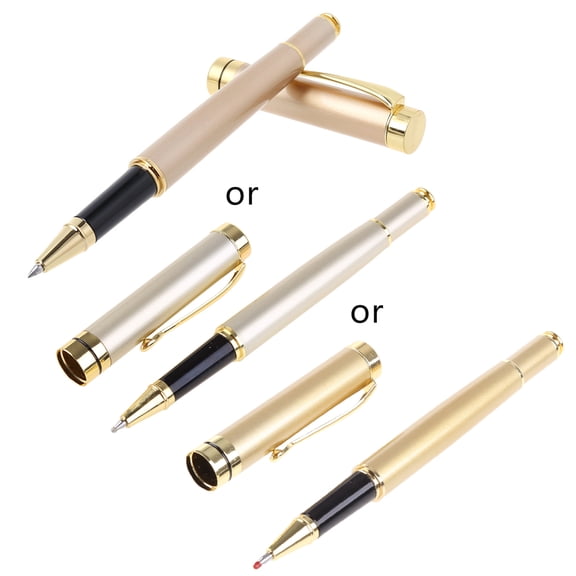 Luxury Metal Ballpoint Pen Signature Black Ink Gel Pens Stationery Office Suppli