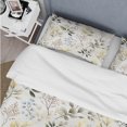 thumbnail image 4 of Designart "Ferns With Delicate Grace II" Beige Plants Bedding Covert Set - Bohemian & Eclectic Bed Set With 2 Shams, 4 of 5