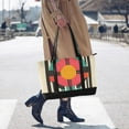 thumbnail image 4 of FORMRS Canvas Laptop Tote Bag for Women with 15.6" Computer Compartments Shoulder Handbag, Geometric Circle, 4 of 7
