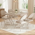 thumbnail image 2 of Rectangle Folding Table, Card Table with Anti-Slip Feet Caps, Scratch & Stain Resistant, Collapsible Legs Portable for Indoor Outdoor Dining Office, 2 of 12