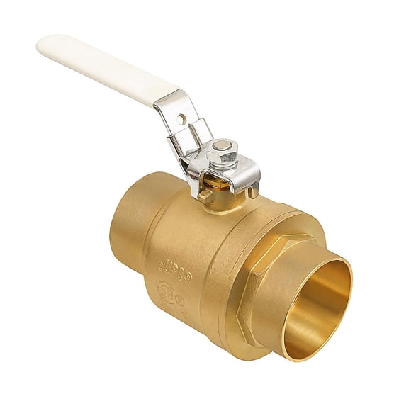 Midline Valve 832C225-NL-L Premium Full Port Ball Valve with Lock Handle, Brass, 3 in. SWT x 3 in. SWT