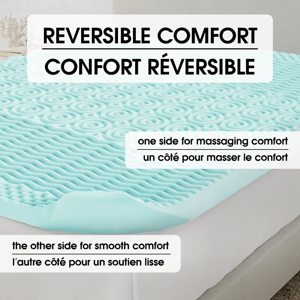 Dream Serenity® 2-Inch Memory Foam AcuRelief Zoned Memory Foam Mattress Topper - D