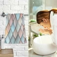 thumbnail image 7 of Yayeee 100% Cotton Hand Towels for Bathroom 16" x 28" Soft Absorbent Kitchen Towel, Red Art Pattern, 7 of 7