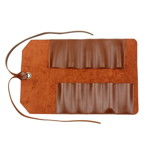 Roll-up Tool Bag, Multi-Purpose Leather Tool Roll Pouch Tool Organizer Carrier Bag for Storaging Wrenches,