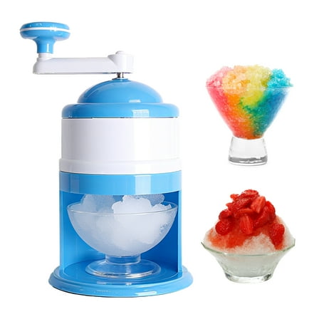 Manual Ice Crusher Machine with Ice Cube Trays, Countertop Ice Shaver Snow Cone Maker Protable Handheld Snow Slushie Machine for Slushie Shaved Ice Maker Household