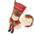 thumbnail image 1 of Bewildely 6 uds calcetines de Navidad de arpillera grandes calcetines de Navidad de yute bolsa de regalo de vacaciones adornos hogar chimenea decoración Kits de decoración para fiestas No.01 Bewildely HA000916-01B, 1 of 1