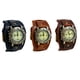 thumbnail image 5 of 2 piezas de joyería, reloj de vintage, correa de material cuero , brazalete, relojes de para hombres y mujeres, para Halloween, 5 of 9