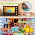 thumbnail image 3 of Toystoory Fiambrera plegable de silicona, 2 uds., contenedor de almacenamiento de alimentos, Bento, libre de BPA, portátil, para microondas, Picnic, Mostrada Toystoory HA007009-00B, 3 of 6