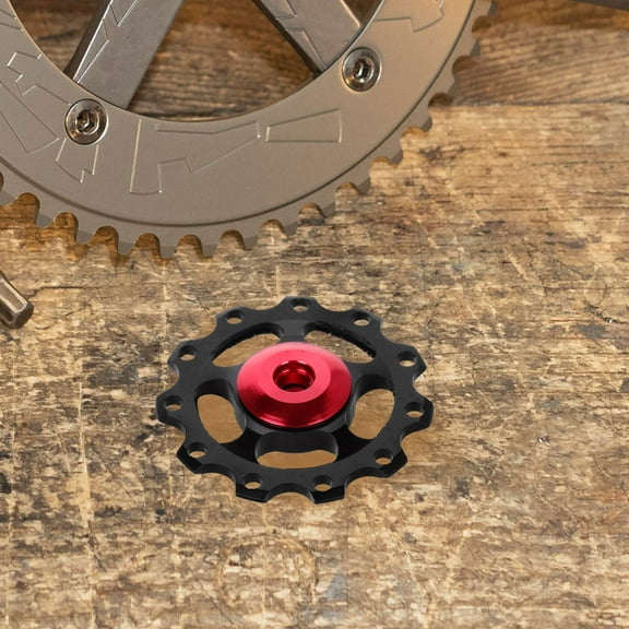 HINTRMENT 1Set Bike Rear Derailleur Pulley Wheel Durable for Road and Mountain Bikes
